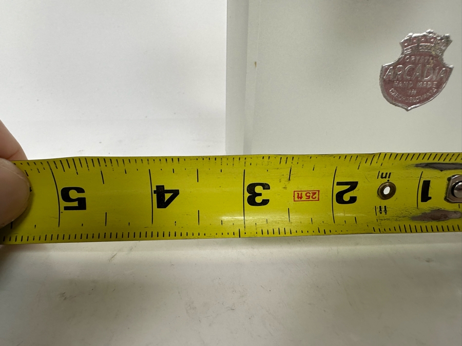 Vintage Art Deco Arcadia Crystal Bohemia Glass Female Bust Sphinx Sculpture Made In Czechoslovakia With Original Labels 3W X 4.25D X 9.5H [Photo 15]