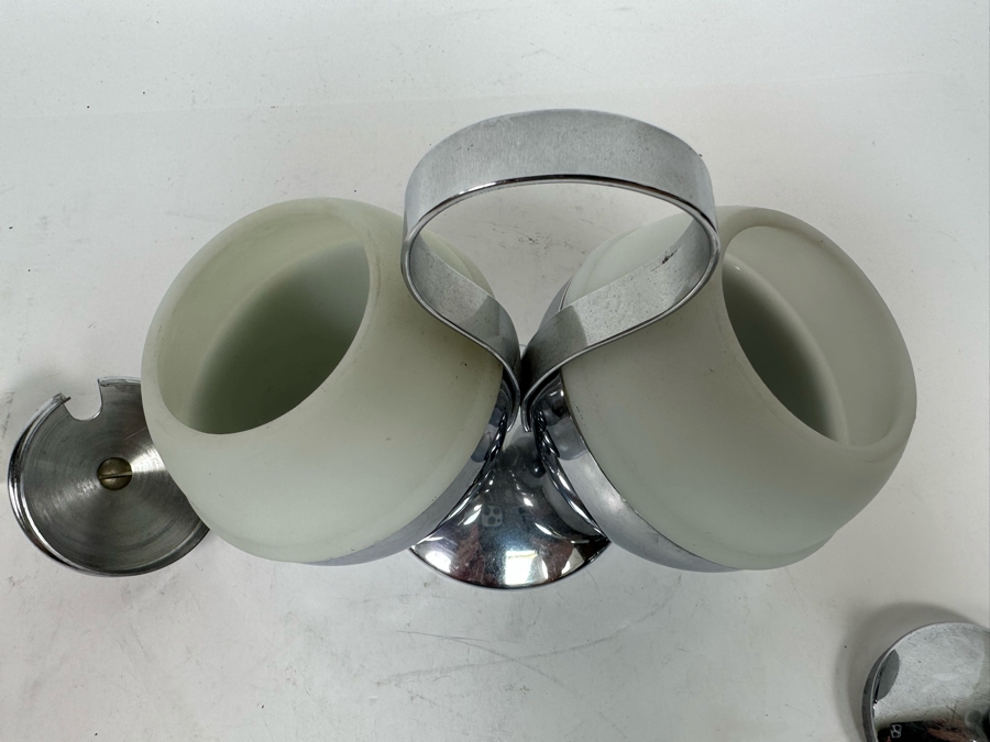 Vintage Art Deco Double Condiment Server By Chase 6.5W X 4.5H [Photo 7]