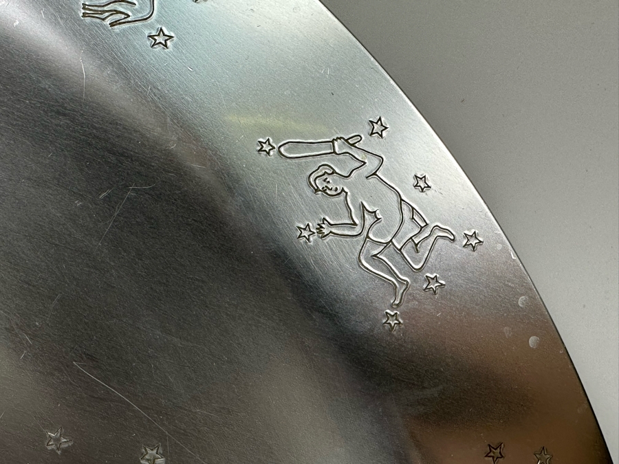 Lurelle Guild For Kensington Vintage Art Deco Aluminum 18' Round Constellation Tray [Photo 8]