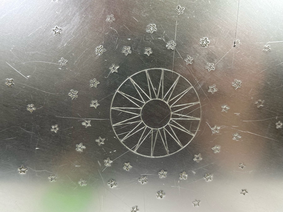 Lurelle Guild For Kensington Vintage Art Deco Aluminum 18' Round Constellation Tray [Photo 4]