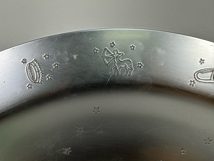 Lurelle Guild For Kensington Vintage Art Deco Aluminum 18' Round Constellation Tray [Photo 5]