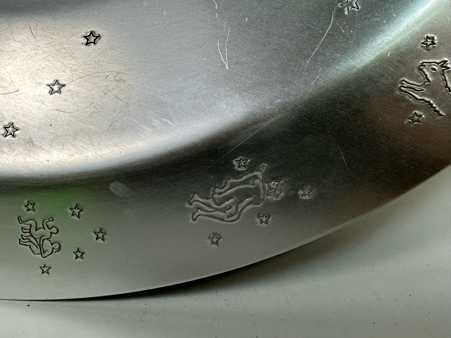 Lurelle Guild For Kensington Vintage Art Deco Aluminum 18' Round Constellation Tray [Photo 6]