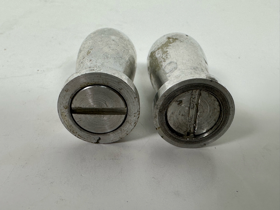 Vintage 1960s Aluminum Bomb Missile Salt & Pepper Shakers 1.5H [Photo 6]