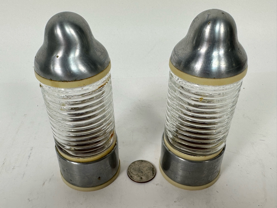 Vintage Art Deco Tappit Condiment Dispenser By The Food Dispenser Co, A Pair 5H [Photo 5]