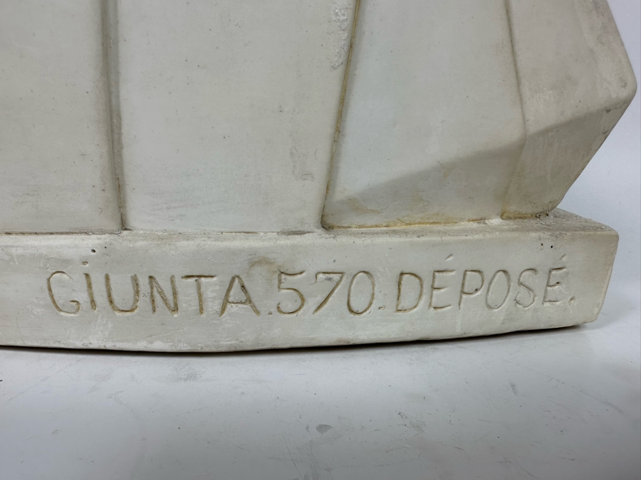 Giovanni Battista Guelphi Plaster Bust Of Jesus Signed G. Guelfi Giumta 570 Depose 14W X 6.5D X 15.5H [Photo 11]