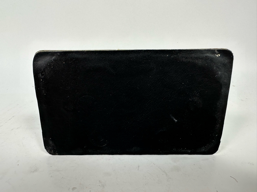 Vintage Art Deco English Double Inkwell With Adjustable Calendar Day Desk Set Signed English Make 6W X 3.5D X 2.5H [Photo 15]