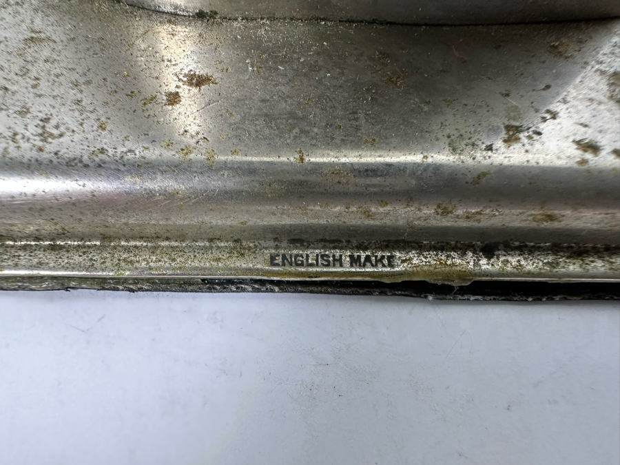 Vintage Art Deco English Double Inkwell With Adjustable Calendar Day Desk Set Signed English Make 6W X 3.5D X 2.5H [Photo 9]