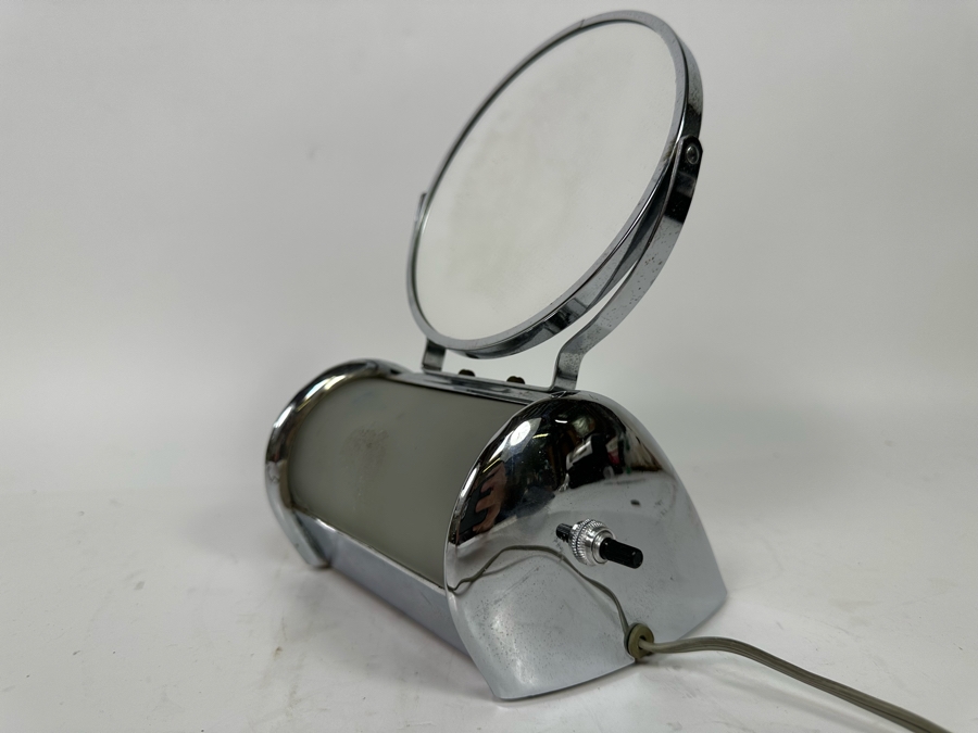 Vintage Art Deco Vanity Make Up Mirror With Light 6.5W X 5.5D X 9.5H [Photo 10]