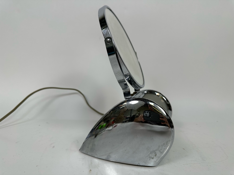 Vintage Art Deco Vanity Make Up Mirror With Light 6.5W X 5.5D X 9.5H [Photo 5]