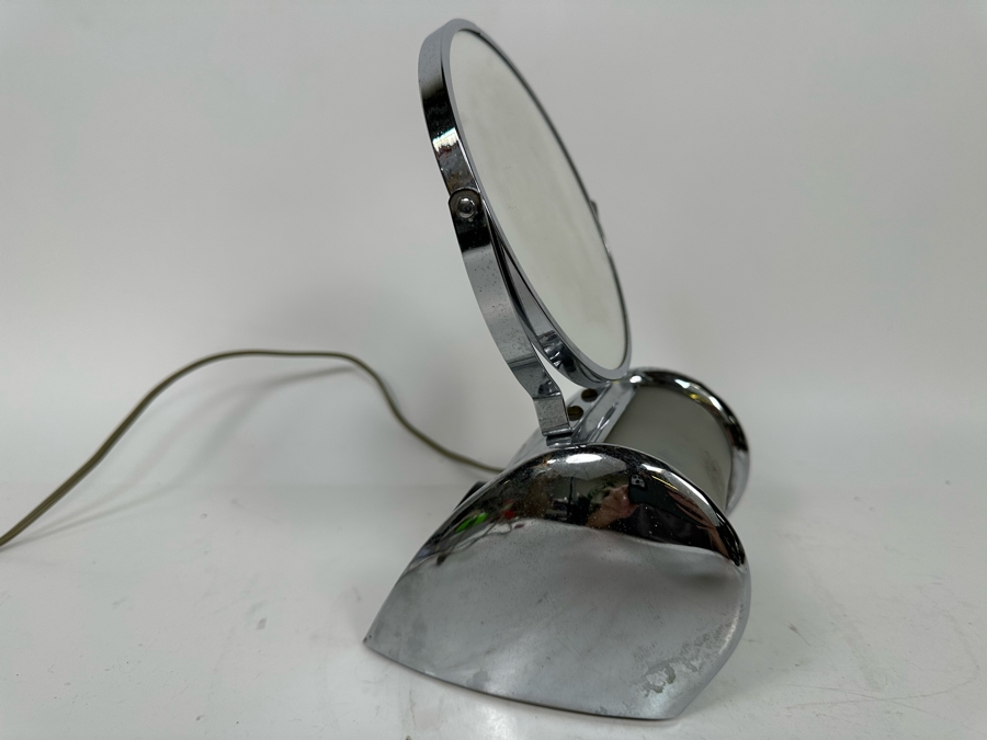 Vintage Art Deco Vanity Make Up Mirror With Light 6.5W X 5.5D X 9.5H [Photo 4]