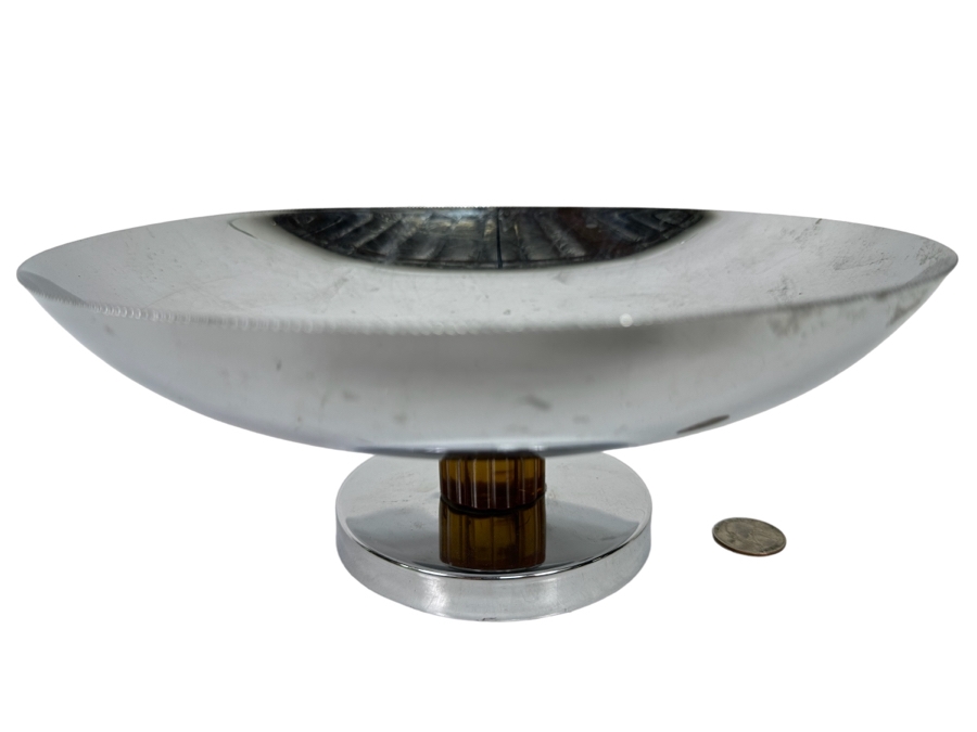 Vintage Art Deco Footed Centerpiece Bowl By Farberware Brooklyn NY 10W X 4H [Photo 1]