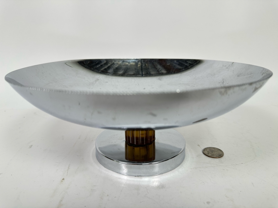 Vintage Art Deco Footed Centerpiece Bowl By Farberware Brooklyn NY 10W X 4H [Photo 2]