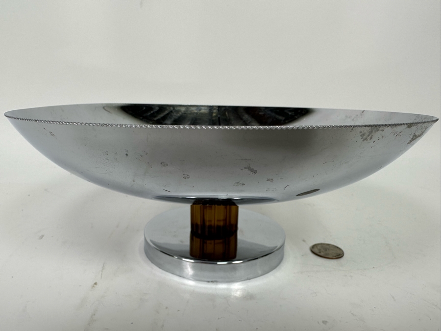 Vintage Art Deco Footed Centerpiece Bowl By Farberware Brooklyn NY 10W X 4H [Photo 3]