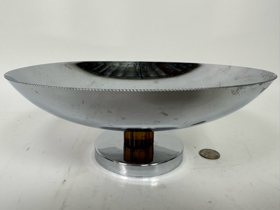 Vintage Art Deco Footed Centerpiece Bowl By Farberware Brooklyn NY 10W X 4H [Photo 7]
