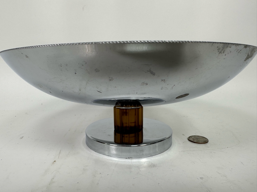 Vintage Art Deco Footed Centerpiece Bowl By Farberware Brooklyn NY 10W X 4H [Photo 4]