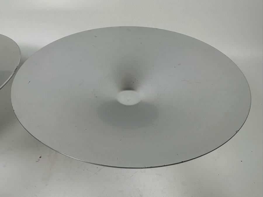 Lurelle Guild For Kensington Stratford Compote Centerpiece Bowls Aluminum & Glass Featured In The Metropolitan Museum Of Art, A Pair 13.5W X 5.5H [Photo 7]