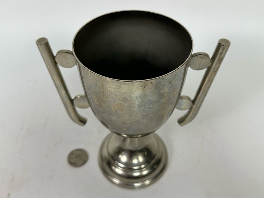Vintage Art Deco Trophy Cup 6W X 6.5H [Photo 4]