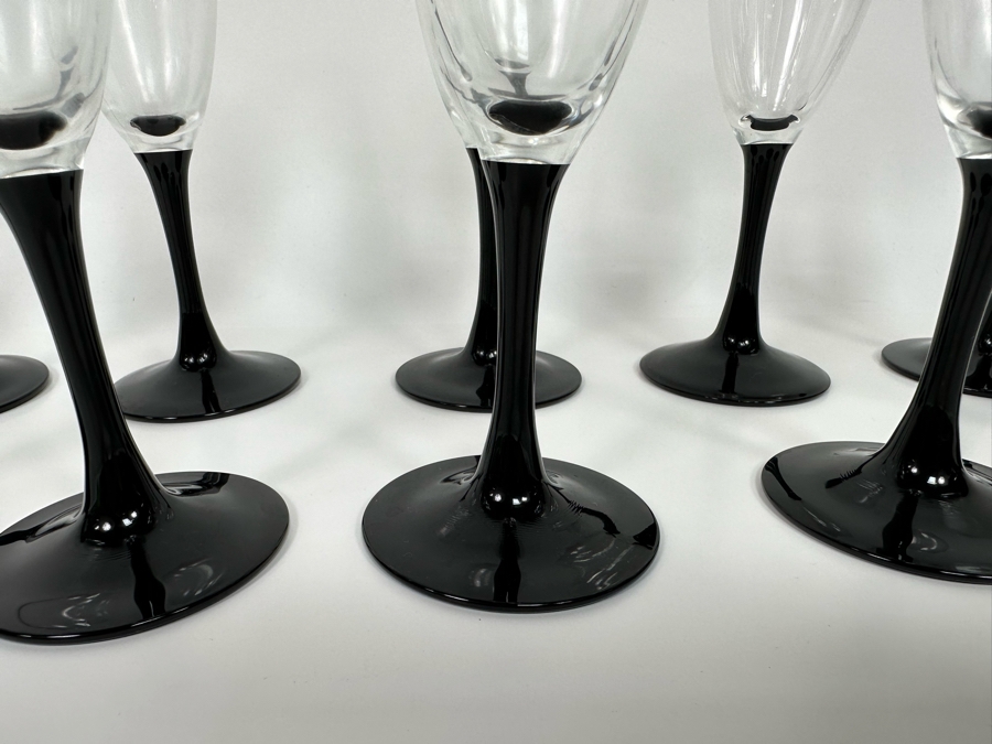 10 Luminarc Champagne Flutes Stemware Glasses 7.5H [Photo 4]