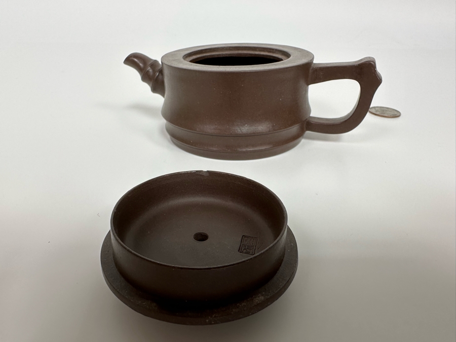 (3) Signed Vintage Chinese Clay Teapots [Photo 13]