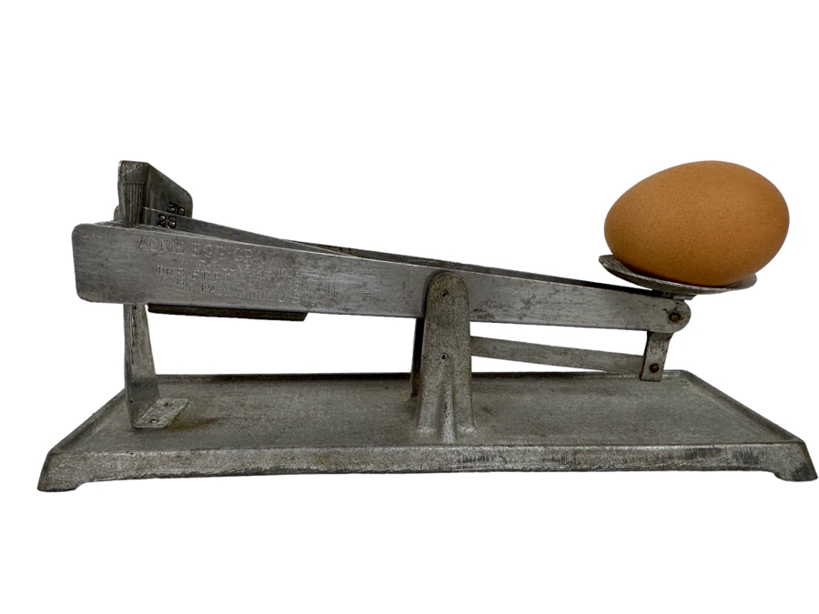Vintage Art Deco ACME Egg-Grading Scale By The Specialty Mfg Co St Paul Minn Aluminum 10.5W X 3.5D X 4H [Photo 1]
