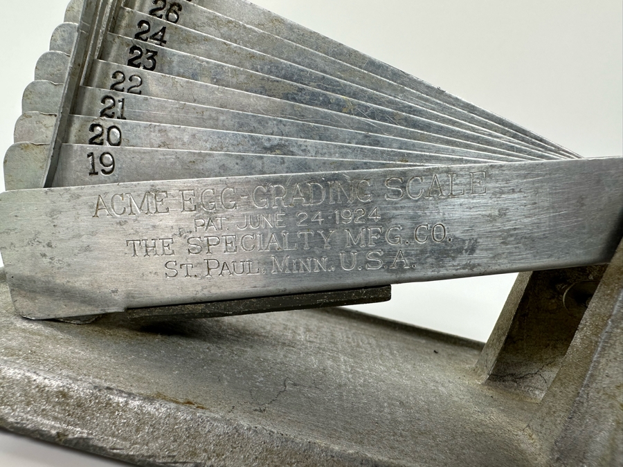 Vintage Art Deco ACME Egg-Grading Scale By The Specialty Mfg Co St Paul Minn Aluminum 10.5W X 3.5D X 4H [Photo 7]