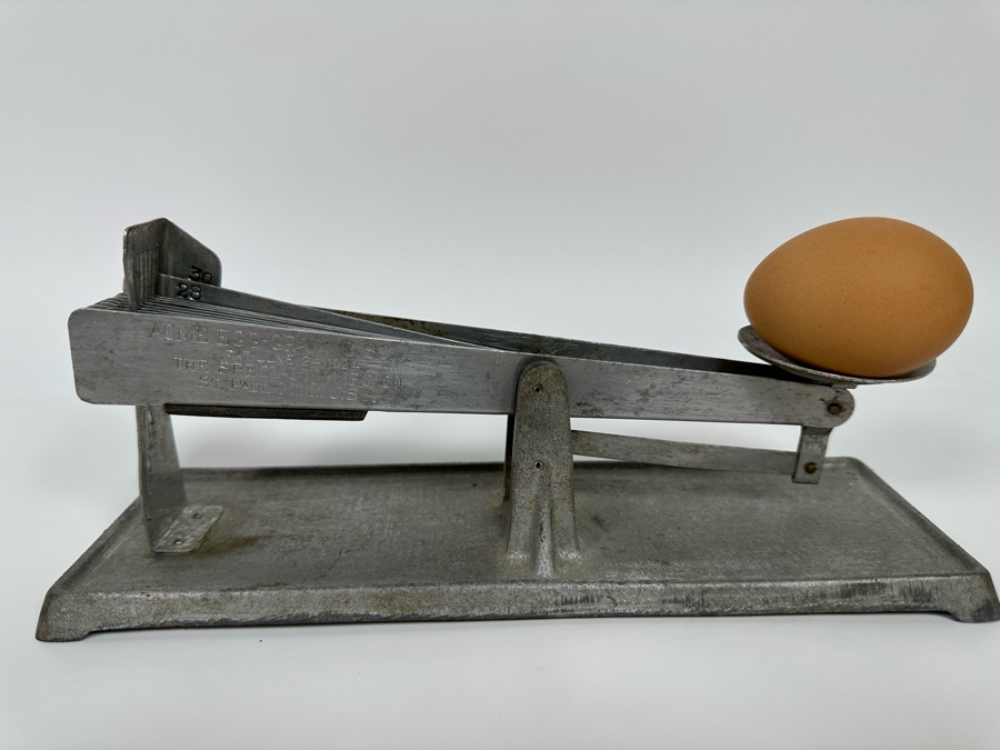 Vintage Art Deco ACME Egg-Grading Scale By The Specialty Mfg Co St Paul Minn Aluminum 10.5W X 3.5D X 4H [Photo 4]