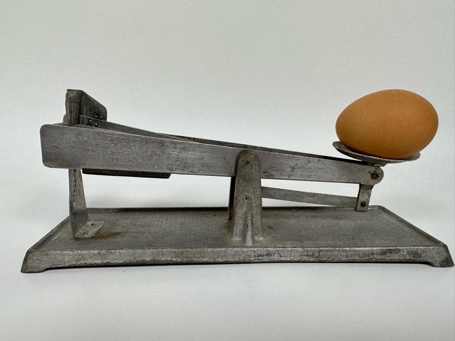 Vintage Art Deco ACME Egg-Grading Scale By The Specialty Mfg Co St Paul Minn Aluminum 10.5W X 3.5D X 4H [Photo 3]