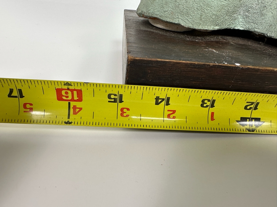 Original Vintage Art Deco Painted Terracotta Female Bust Sculpture Signed Patrik 15W X 5.5D X 14H [Photo 19]