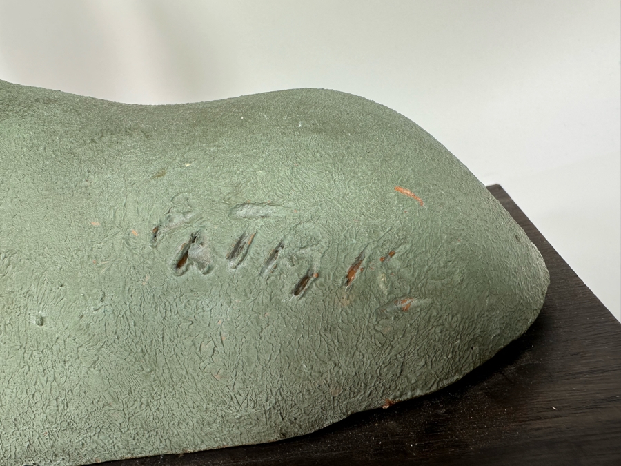 Original Vintage Art Deco Painted Terracotta Female Bust Sculpture Signed Patrik 15W X 5.5D X 14H [Photo 14]