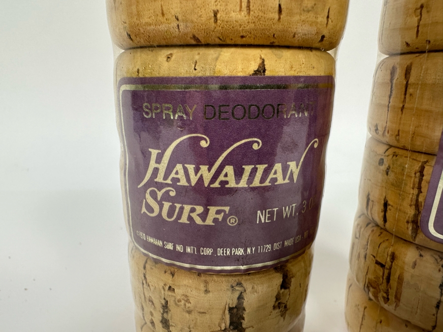 Rare Pair Of Vintage Sealed Hawaiian Surf Spray Deodorant 3oz Fishing Float Cork Packaging 5H [Photo 4]