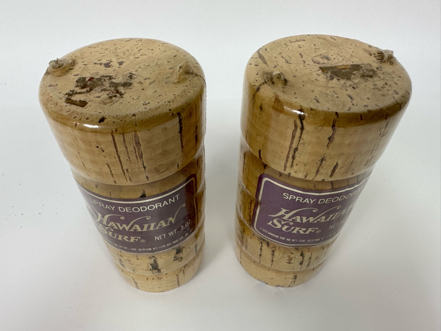 Rare Pair Of Vintage Sealed Hawaiian Surf Spray Deodorant 3oz Fishing Float Cork Packaging 5H [Photo 6]