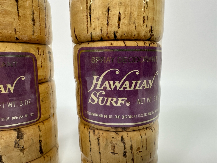 Rare Pair Of Vintage Sealed Hawaiian Surf Spray Deodorant 3oz Fishing Float Cork Packaging 5H [Photo 5]
