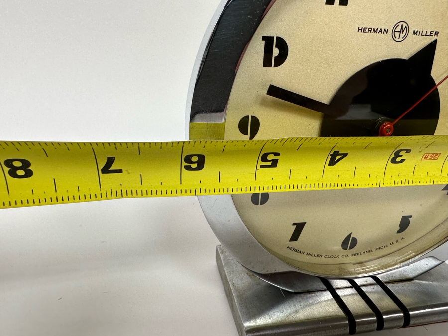 Gilbert Rohde For Herman Miller Original Chrome Art Deco Electric Alarm Clock Needs Servicing 6W X 3D X 6.25H [Photo 12]