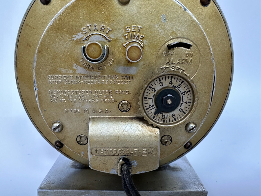 Gilbert Rohde For Herman Miller Original Chrome Art Deco Electric Alarm Clock Needs Servicing 6W X 3D X 6.25H [Photo 8]