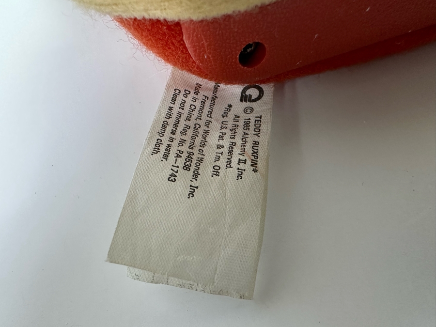 Vintage 1985 Teddy Ruxpin Worlds Of Wonder Mechanical Talking Toy Bear [Photo 7]