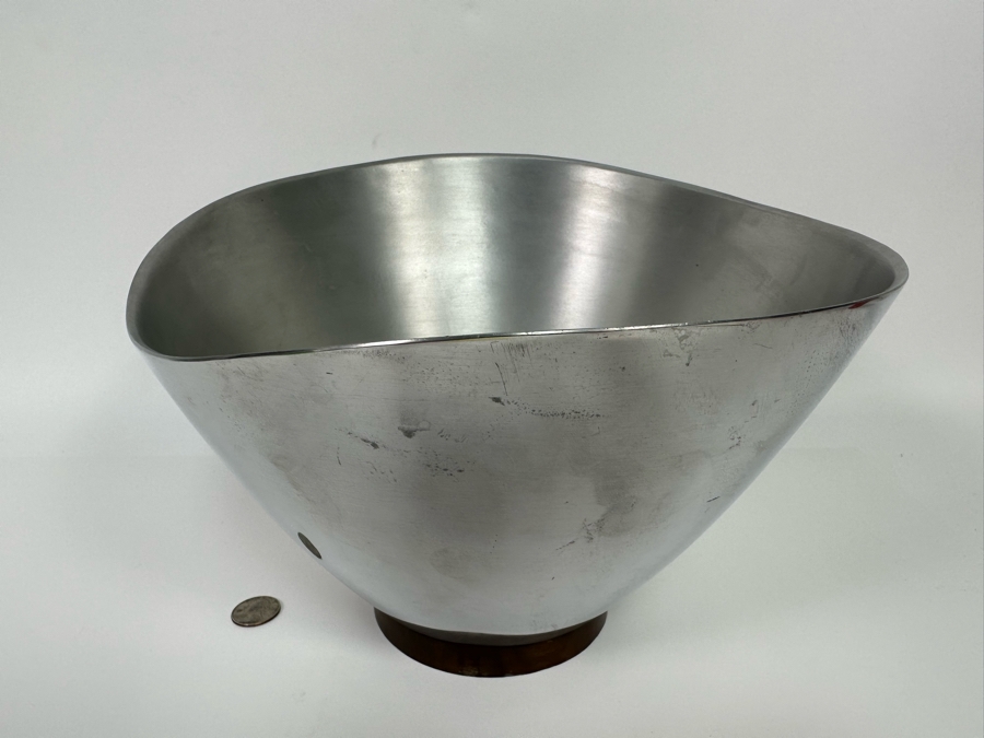 Vintage MCM B&B Remembrance Aluminum Salad Bowl 12.5W X 8.5H [Photo 7]