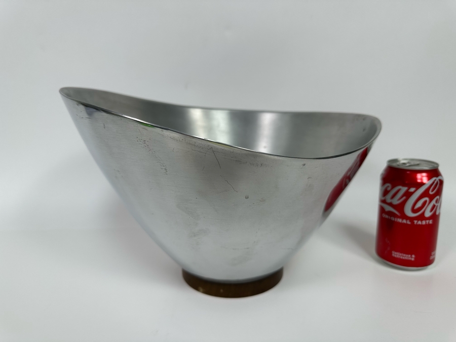Vintage MCM B&B Remembrance Aluminum Salad Bowl 12.5W X 8.5H [Photo 4]