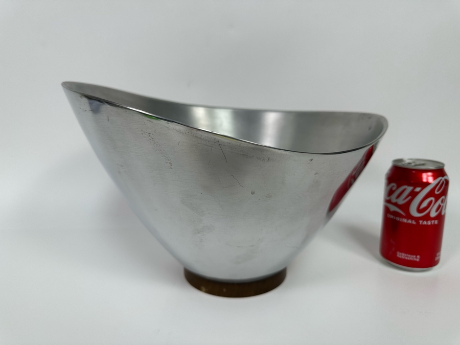 Vintage MCM B&B Remembrance Aluminum Salad Bowl 12.5W X 8.5H