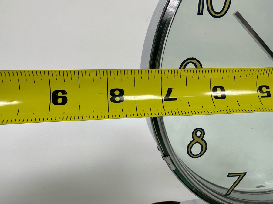 Vintage Art Deco Chrome Mystery Clock With Transparent Floating Hands By Etalage Reclame Corp Working Rare 7.25W X 2.5D X 9.5H [Photo 14]