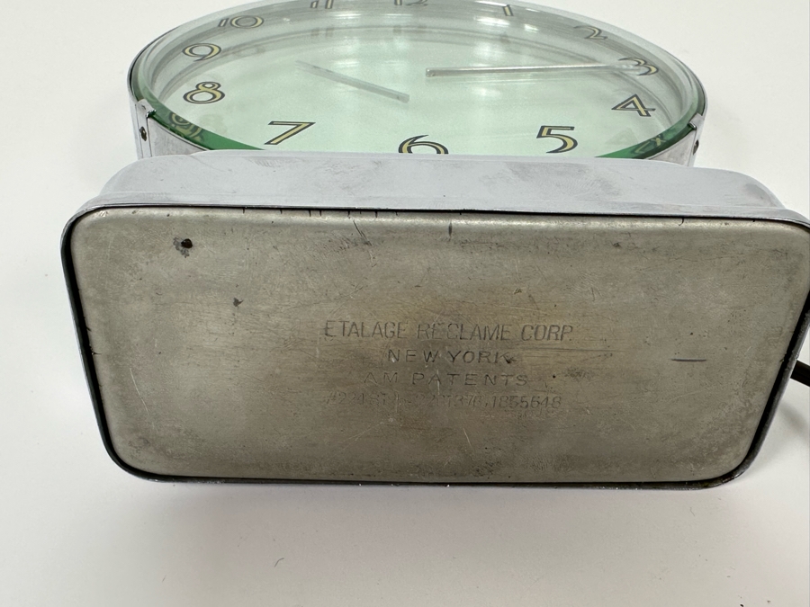 Vintage Art Deco Chrome Mystery Clock With Transparent Floating Hands By Etalage Reclame Corp Working Rare 7.25W X 2.5D X 9.5H [Photo 11]