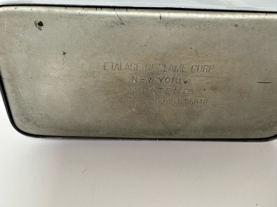 Vintage Art Deco Chrome Mystery Clock With Transparent Floating Hands By Etalage Reclame Corp Working Rare 7.25W X 2.5D X 9.5H [Photo 12]