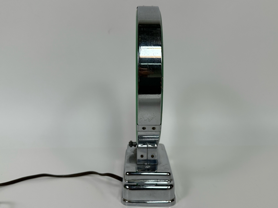 Vintage Art Deco Chrome Mystery Clock With Transparent Floating Hands By Etalage Reclame Corp Working Rare 7.25W X 2.5D X 9.5H [Photo 8]