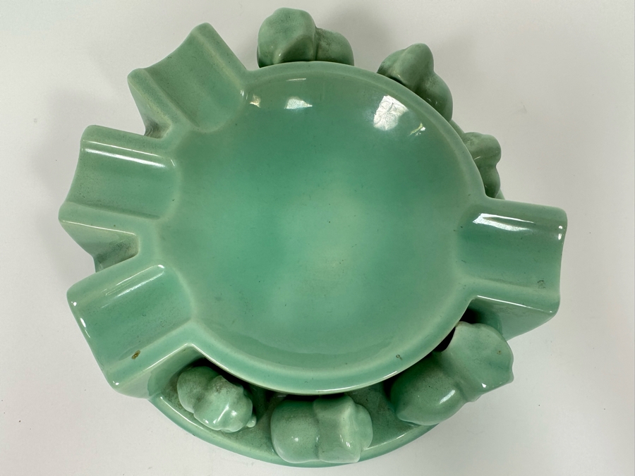 Vintage Royal Haeger USA Pottery Elephants Ashtray R566 7.5W X 1.75H Difficult To Find [Photo 6]