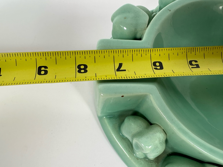 Vintage Royal Haeger USA Pottery Elephants Ashtray R566 7.5W X 1.75H Difficult To Find [Photo 12]