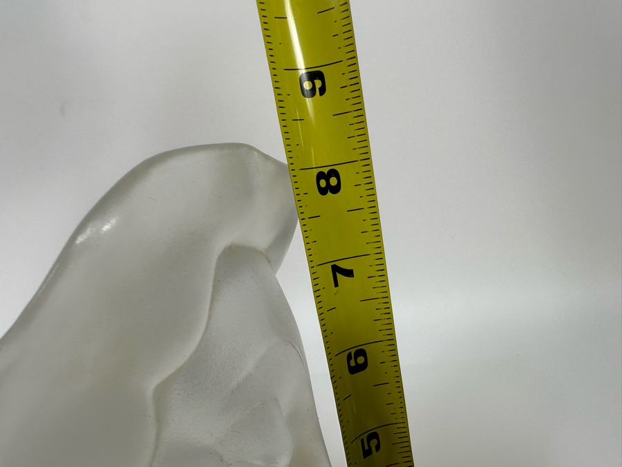 Vintage Art Deco Hoffman Frosted Bohemia Czechoslovakian Glass Female Bust Sculpture Signed Ingrid Made By Heinrich Hoffmann And Curt Schlevogt 6W X 3D X 8.5H [Photo 15]