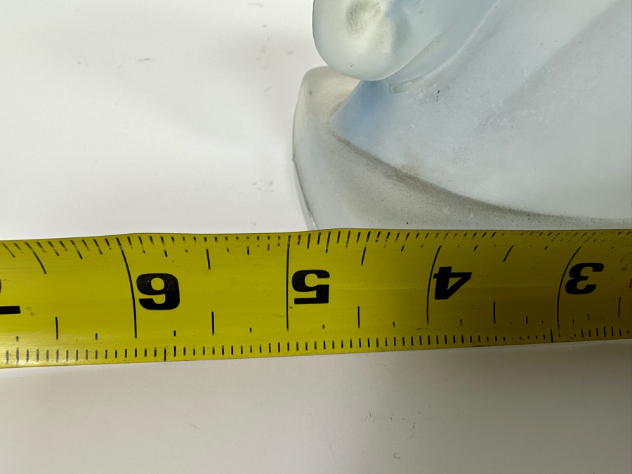 Pair Of Vintage Frosted Glass Horse Head Bookends 5W X 3D X 5.5H [Photo 8]