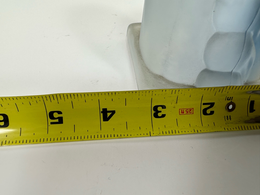 Pair Of Vintage Frosted Glass Horse Head Bookends 5W X 3D X 5.5H [Photo 9]