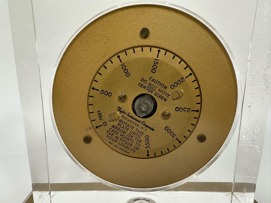 Vintage 1927 Art Deco Lucite Stormoguide Barometer Weather Station By Taylor Instruments Companies Rochester NY 7W X 3.5D X 6H [Photo 10]