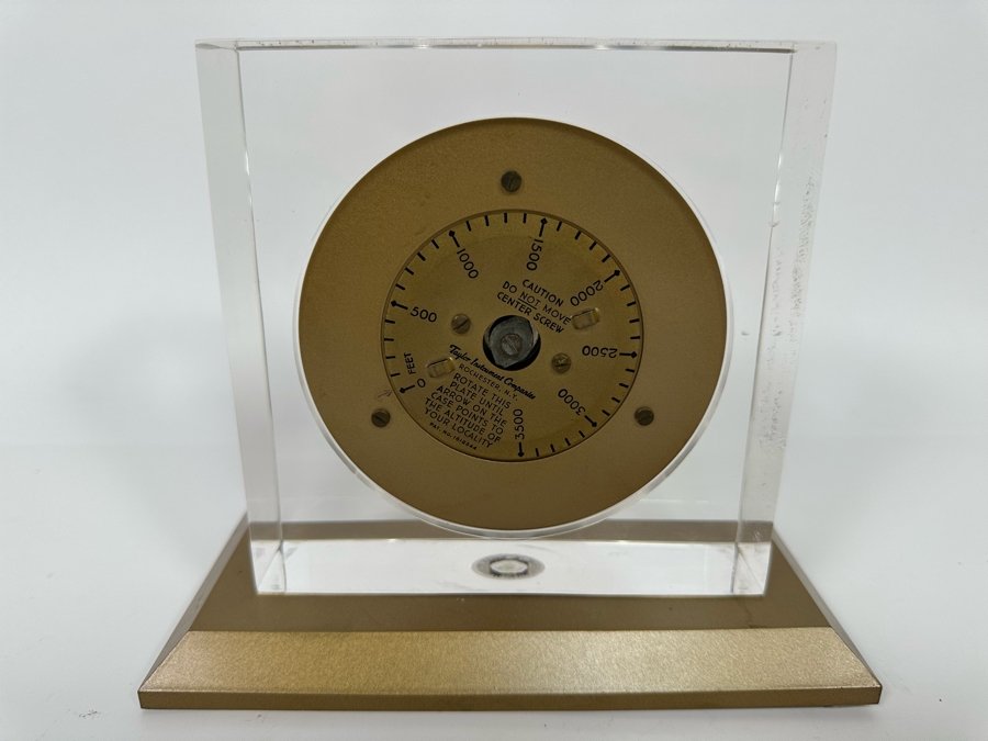 Vintage 1927 Art Deco Lucite Stormoguide Barometer Weather Station By Taylor Instruments Companies Rochester NY 7W X 3.5D X 6H [Photo 9]