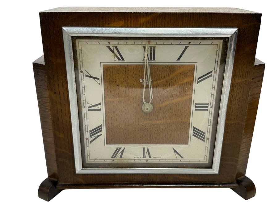 Vintage Art Deco Mantle Clock By Smiths English Clocks Needs Servicing 8.5W X 3D X 7H